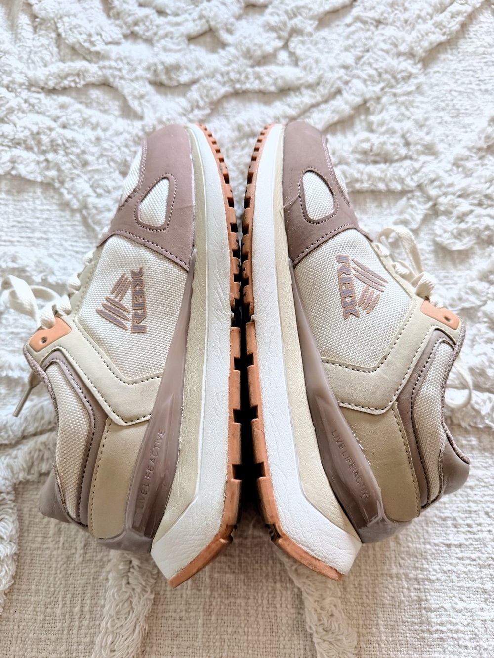 RBX Kione Women’s Size 7 Blush Pink Cream Athletic Sneakers
